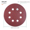 YoiYee 320 Grit Sanding Discs Pads, 8 Holes, 125mm/5-inch Hook