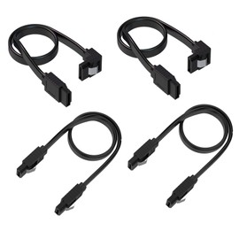 qintxgrtysen SATA Cable III, 4 Pack SATA Cable III 6Gbps Straight HDD SDD Data Cable with Locking Latch 20 Inch Compatible for SATA HDD