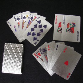 RedBeryl Plastic Playing Cards (Gold, Silver)