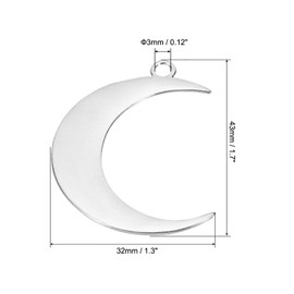 PATIKIL 20Pcs Moon Charm, Moon Pendants Bulk Mini Moon Charm Pendants Alloy for Jewelry Making Bracelets Earrings DIY Crafts, Dark Silver