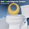 SAMODRA Raised Toilet Seat Riser, White, 3 Inch High Elevated
