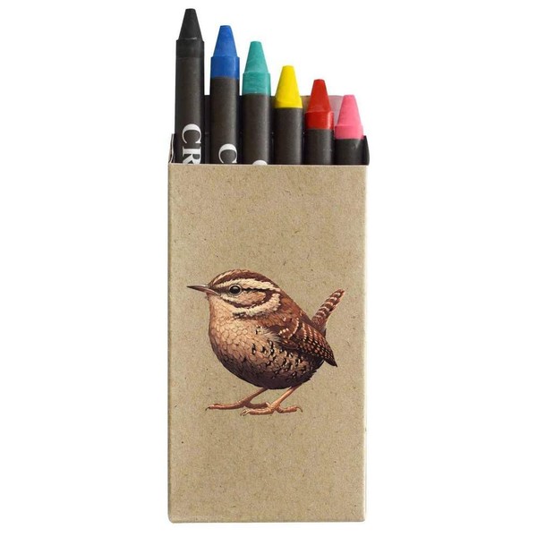 Azeeda 'Resting Wren Bird' Coloured Crayon Set (CY00032748)
