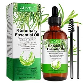 Organic Rosemary Oil for Hair Growth, Advanced Organic Rosemary Oil for Skin & Hair Care, Eyelashs, Eyebrows, Face, Body Massage Oil, Hair Loss Treatment,Improves Blood Circulation (120ml)
