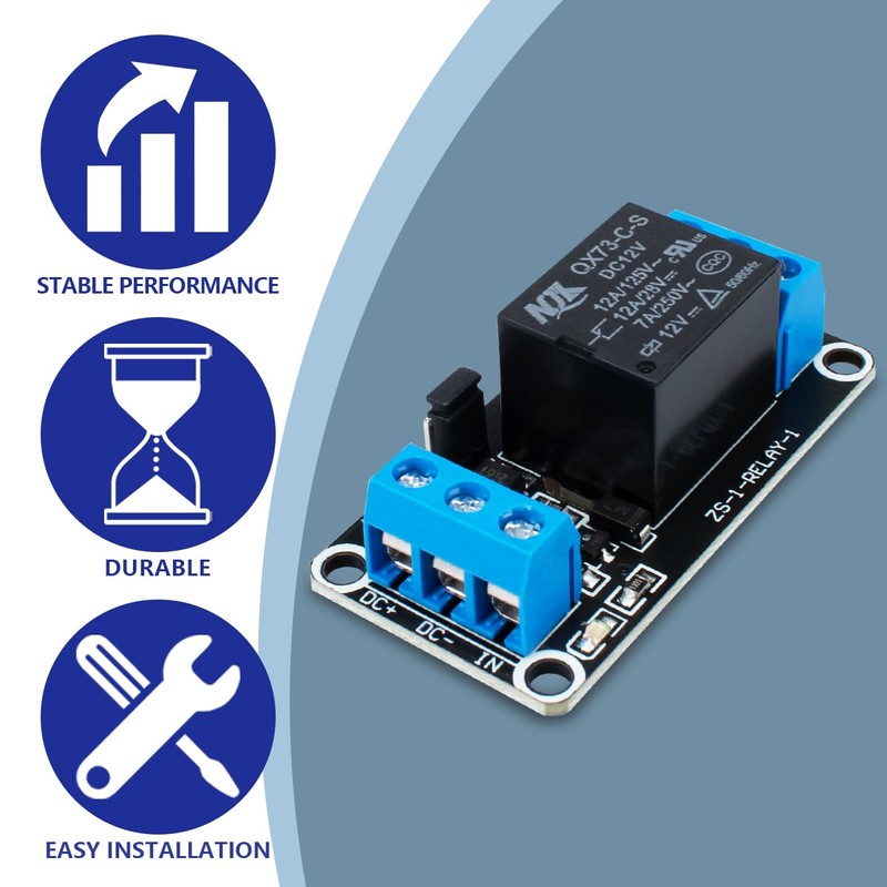 Innfeeltech 1pcs DC 12V Relay Module 1 Channel Relay with