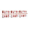 24Pcs Summer Flower Press on Nails Almond Medium Fake Nails