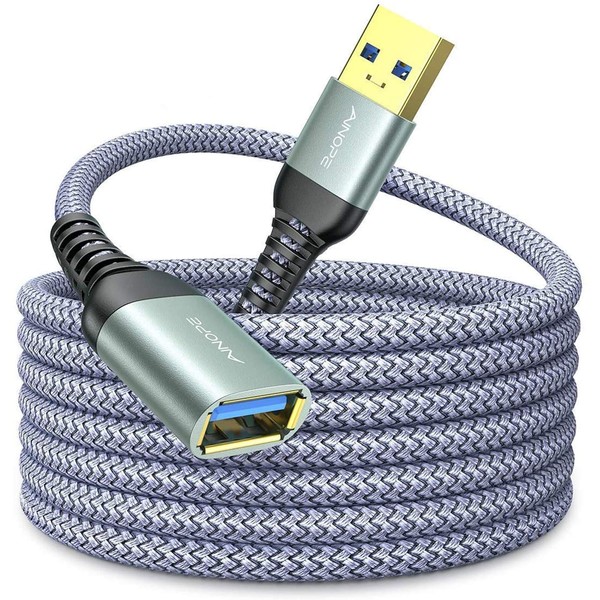 AINOPE USB Extension Cable 10FT,USB Extender,USB 3.0 Extension Cable, Male to Female Cord High Data Transfer Compatible with Webcam,USB Keyboard,Flash Drive,Hard Drive,Printer
