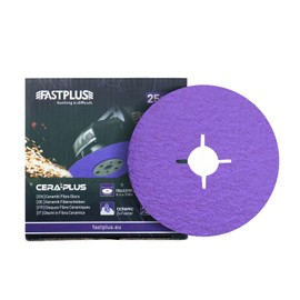 Fastplus 115mm Fibre Discs Ceramic Resin Fiber Sanding Discs 80Grit High Performance Sanding and Grinding Discs for Angle Grinder, 25 Pack