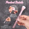 HJZHII 7 PCS Makeup Brushes, Cute Crystal Sparkles Fan Blush