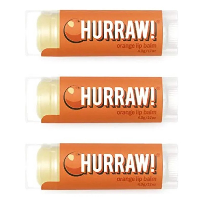 Bálsamo Labial De Naranja Paquete De 3 Orgánico Vegano Sin