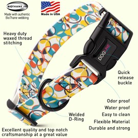 DOGLINE Biothane - Collares de perro impermeables para romper – Correas de nailon con revestimiento de cuello fuerte, a prueba de olor, fácil de cuidar, se adapta a collar de perro para perros grandes