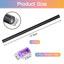 NAROSEBE Pack of 30 Rainbow Colouring Pencils, 7 in 1 Colour Pencils, Colourful Wooden Pencils, Rainbow Pencils, Colouring Pencils, Children's Multicoloured Pencils for Art, Drawing, Colouring,