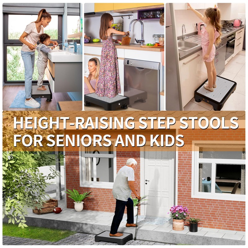 Ronlap One Step Stools for Adults, Portable Safety Step Platform