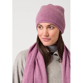 Style & Republic Women's Knitted Beanie Made of 100% Cashmere, Hat Made of Premium Cashmere, One Size with 50 cm Waistband, Your Cuddly Beanie for Stylish Autumn and Winter Moments, antique pink