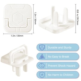 Outlet Covers Baby Proofing, 40 Pack Child Proof Plug Socket Covers Electric Plug Protectors Safety Caps to Prevent Power Shock, for US 3-Prong, Classic