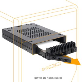 ICY DOCK ExpressCage MB741SP-B Mobile Rack for 1x 2.5 Inch SATA/SAS SSD/HDD in 3.5 Inch Bay
