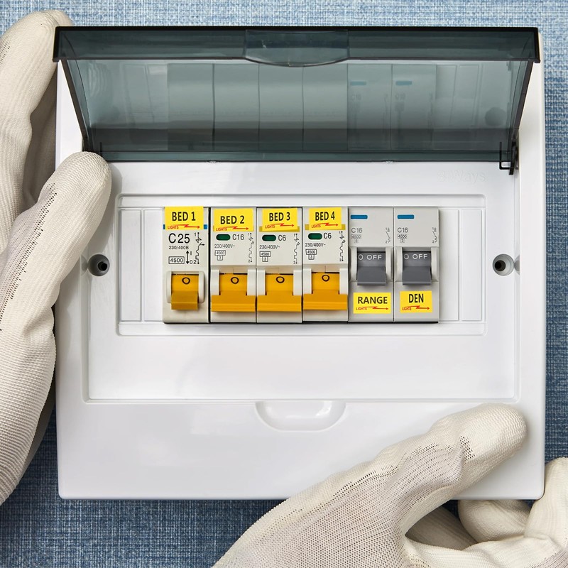 Classicseali 6 Sheets(258pcs) Circuit Breaker Labels, Durable Breaker Box Labels,Electric