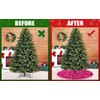 FOTSHARER 36 Inches Christmas Tree Skirt Hot Pink Glitter Sequins
