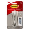 Command Large Designer Hook, Brushed Nickel, 1-Hook, 2-Strips, Decorate Damage-Free