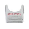 Ohio State Buckeyes Scoop Neck Crop Top - Heather Grey,