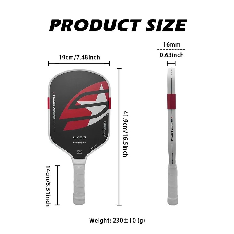 Toolzia Professional Carbon Fiber Pickleball Paddle - Thermoformed 16mm EPP
