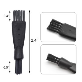 Quacc 10 PCS Mens Electric Shaver Cleaning Brush Black Double Sided Razor Brush for Cleaning Trimmer Hair Clipper Keyboard