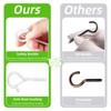 Mostantu 25 Pack White Q-Hanger Hooks with Safety Buckle, 25Pcs