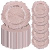 50Pcs Rose Gold Charger Plates Round 13inch, Reef Plate Chargers