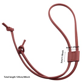 ZZHXSM Brown PU Bag Strap Knot Drawstring Leather Handbag Drawstring Bucket Bag Drawstring Accessory Bag Drawstring Bag Accessory for DIY Craft Backpack Schoolbag Fashion Bucket Bag Drawstring Purse