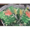 Spritz Table Cover 53”x108” Green Leaf Pattern Disposable - 6pcs