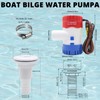 CREATORELE 12v Bilge Pump 1100GPH Non-Automatic And a 1-1/8 Inch