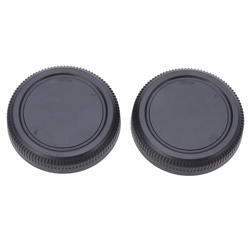 2PCS Lens Rear Caps ABS Plastic Snap On Lens Back