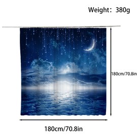 FAIRYGATE Shower Curtains Mould Proof Resistant Beach Shower Curtain Waterproof Bathroom Curtains with Hooks 72x72 Inch B8814