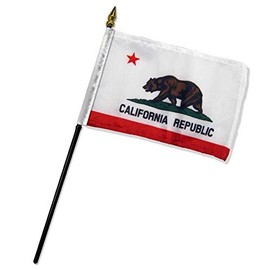 California 4"x6" Desk Stick Flag (No Base) (1 Flag)