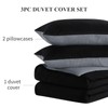 Aisbo Double Size Duvet Cover Set - 3Pcs Reversible Bedding