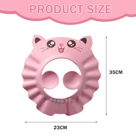 EUYKQNOI Children's Shower Cap, Hair Washing Child Protection, Shampoo Bath Protection, Soft Cap Cap, Hat, Waterproof Cap, Hair Washing Cup, for Babies from 6 Months (Pink)