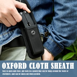 Oxford Cloth Sheath Sheath Tool Holsters Multitool Sheath for Pliers Pruning Shears Secateurs Scissors Black 15 x 7cm