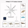 Patio Umbrella Lights Cordless 120 LED Table Umbrella Lights Solar