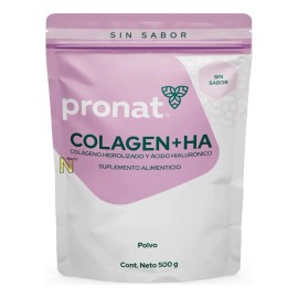 Colageno Colagen+ha (sabor Natural) (500 Gramos) Pronat