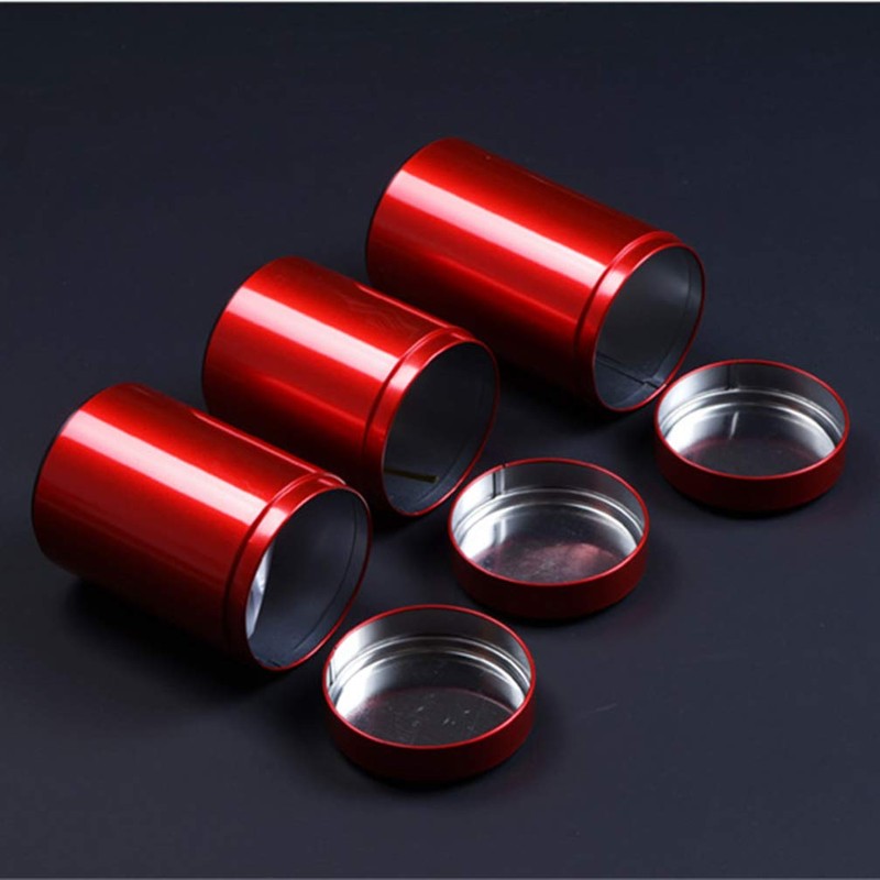 HEALLILY 3PCS Tea Canisters Tin Portable Tea Caddy Coffee Storage