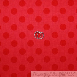 Riley Blake Designs BonEful Fabric FQ Cotton Quilt Red Polka Dot Minnie Mouse Xmas Tone Large Stripe