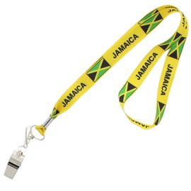 Zac's Alter Ego Metal Whistle on Jamaica Lanyard