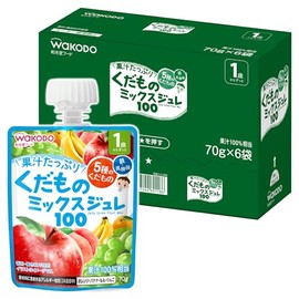 Wakodo My Jule Drink 1 Year Old and Up, 100, 2.5 oz (70 g) x 6 Packs (From Around 12 Months) Equivalent to 100% Mixed Juice, 5 Types of Juice, Contains Iron, Lactic Acid Bacteria, Fragrance and Coloring Free