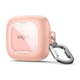 SURITCH for SHOKZ OpenFit Air Case Cover, Magnetic Locking Cases for SHOKZ OpenFit Air Open-Ear Headphones, Protective Bumper Cover with Carabiner & Keyring for OpenFit Air Earbuds (2024), Pink