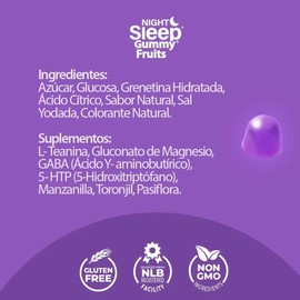 Night Sleep Gummy Fruits, Naturelab 90 Gomitas