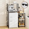 QieerHior Mini Fridge and Microwave Stand Over Refrigerator Storage Shelf