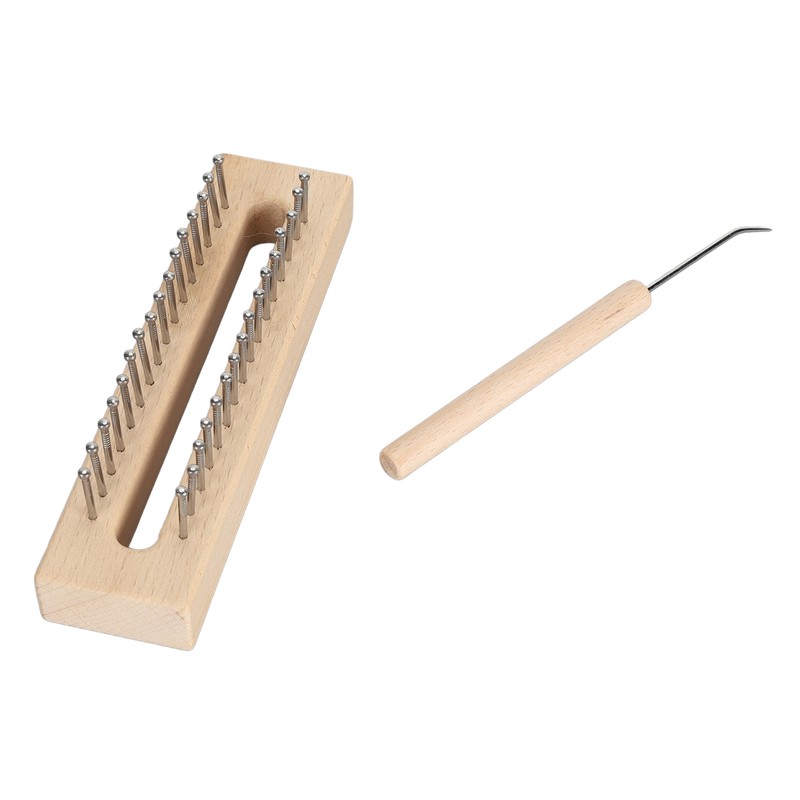 Wooden Knitting Loom with Loom Hook Wooden Knitting Loom Set