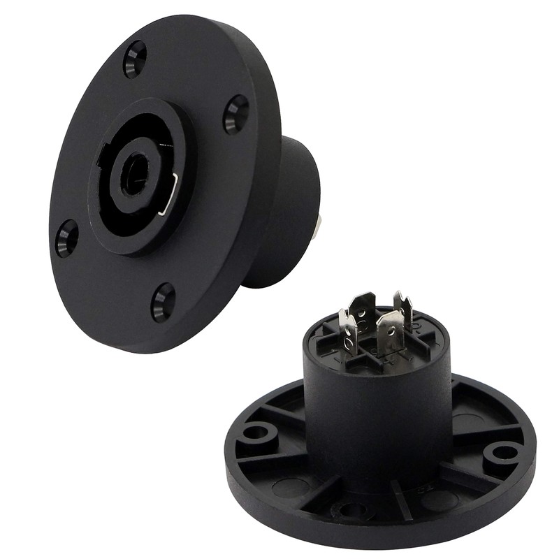 Speakon NL4FC，GELRHONR NL4 Connector Round Speaker Plug Twist Lock 4