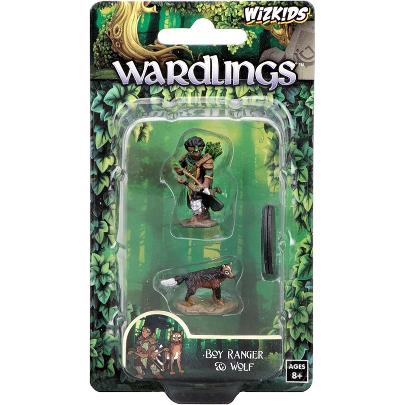 WizKids Wardlings RPG Figures: Boy Ranger & Wolf