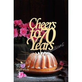 Decoración para tartas Cheers to 70 Years
