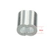 sourcingmap Aluminum Crimping Loop Sleeve Double Barrel for 1/8" -